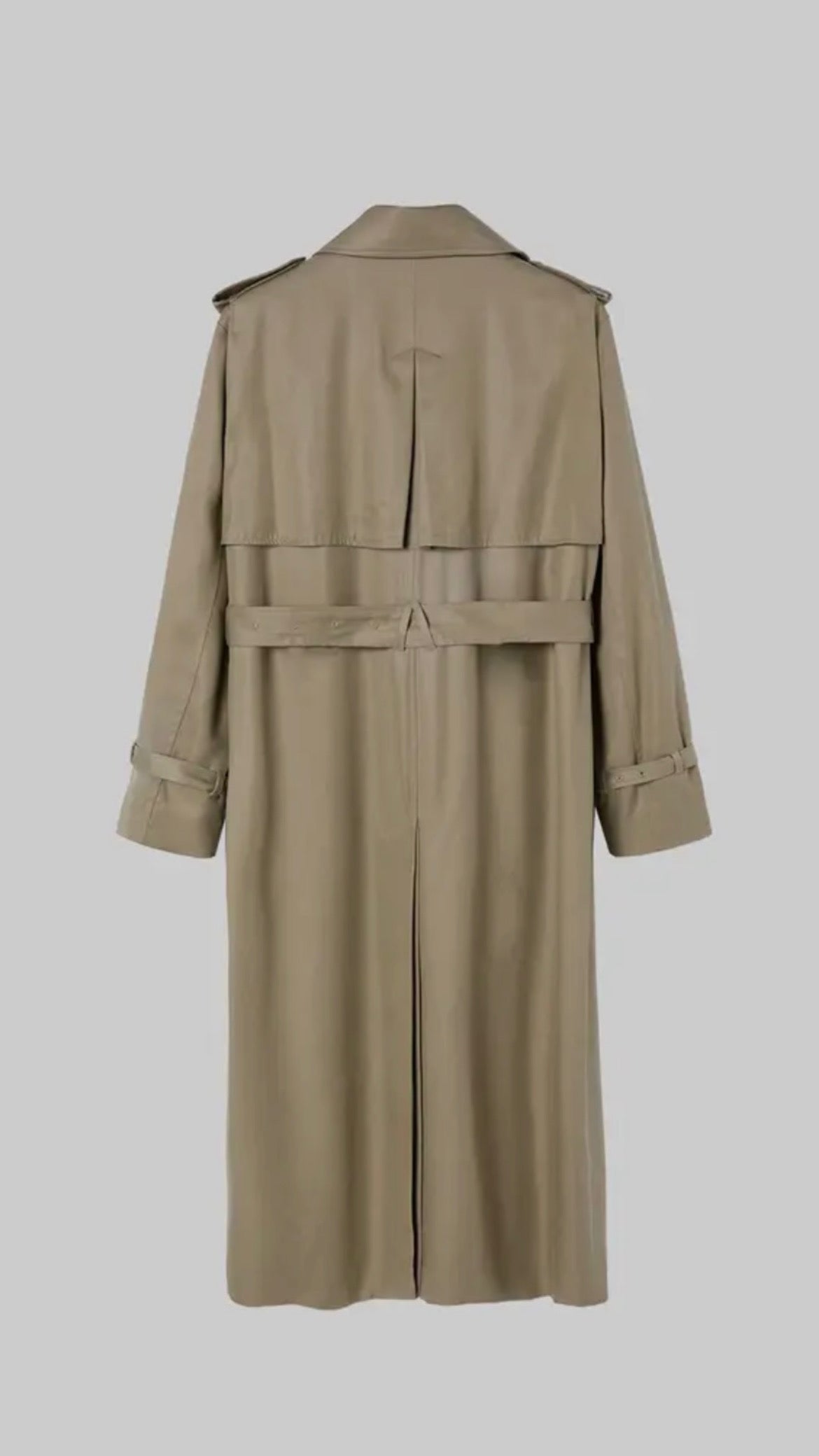 Trench coat ceinturé en mélange de tencel