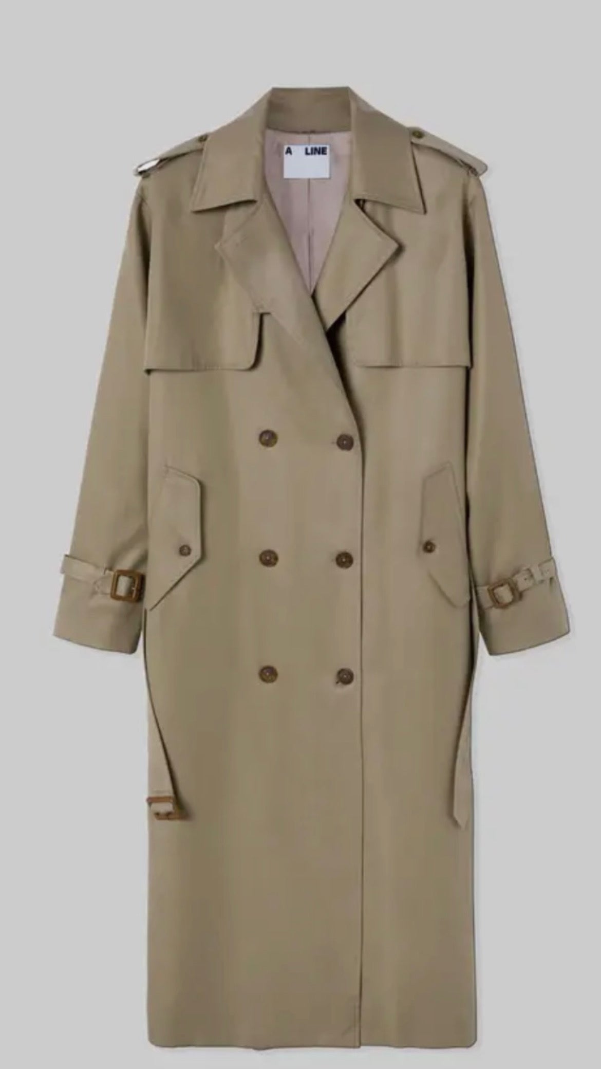 Trench coat ceinturé en mélange de tencel