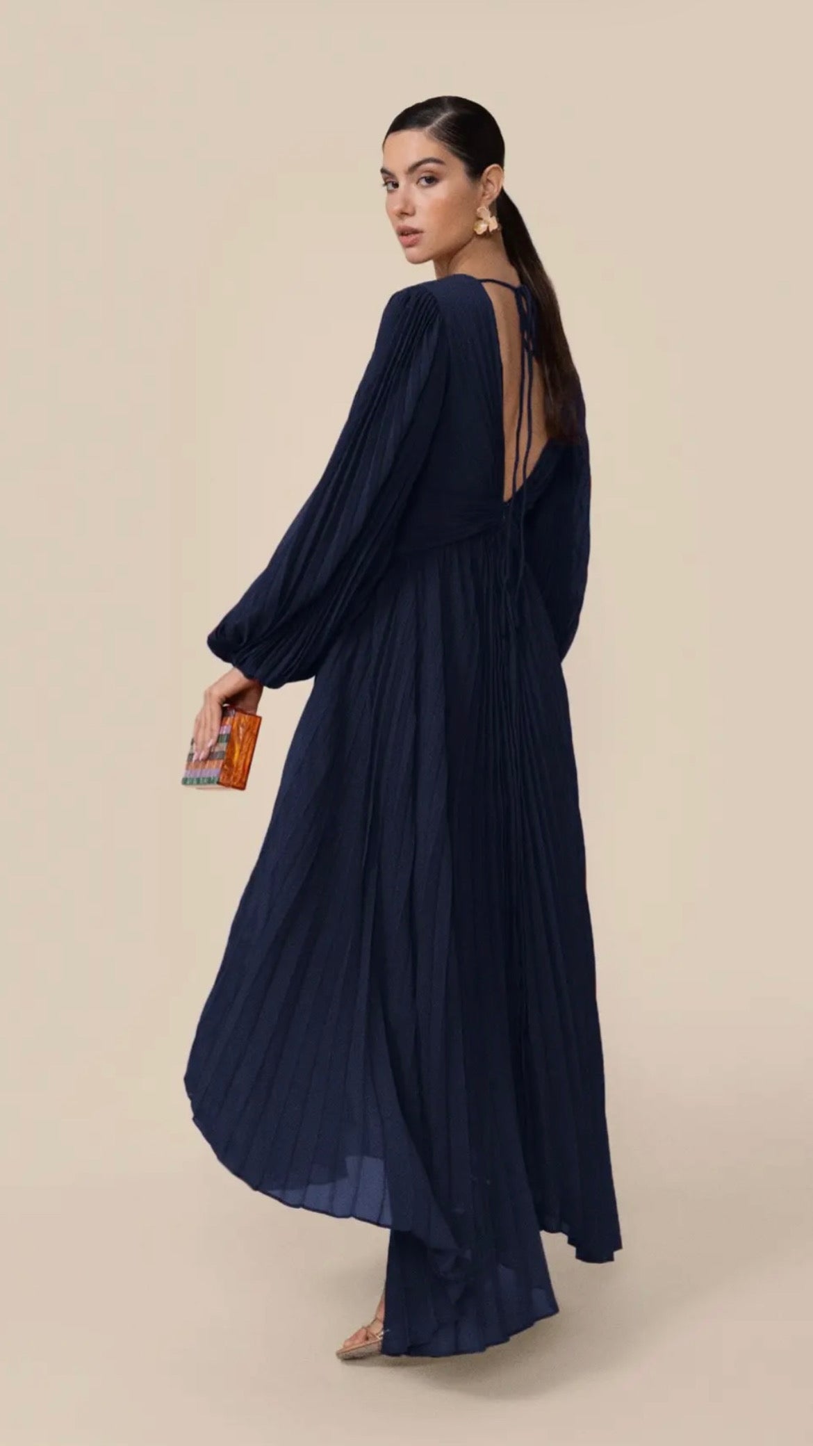 Robe Gretel Navy . Le Jardin .