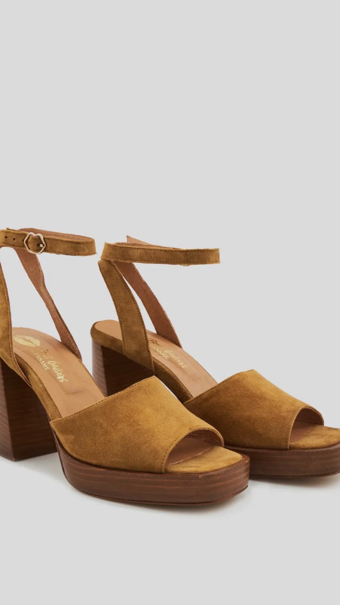 Sandale suede camel