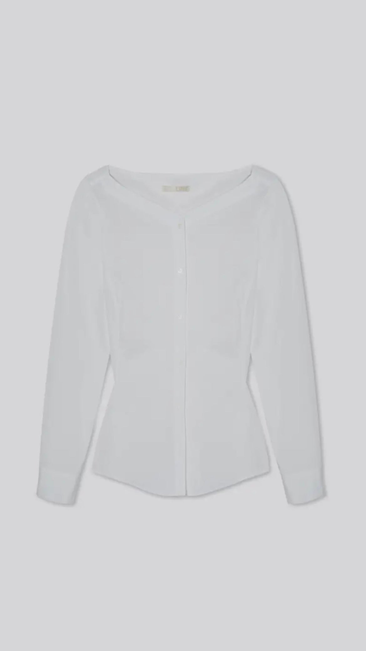 Chemise a encolure ballerine - blanche